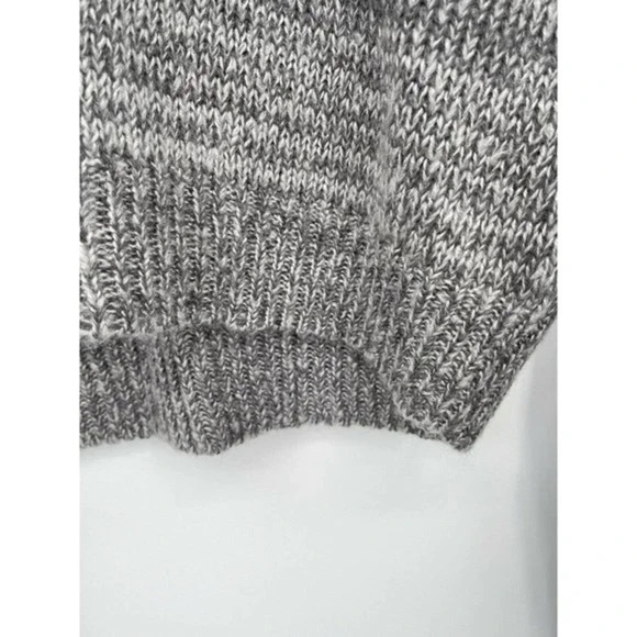 BP Cropped V-Neck Drop Shoulder Sweater in Dark Grey Heather NWT - Picture 4 of 9